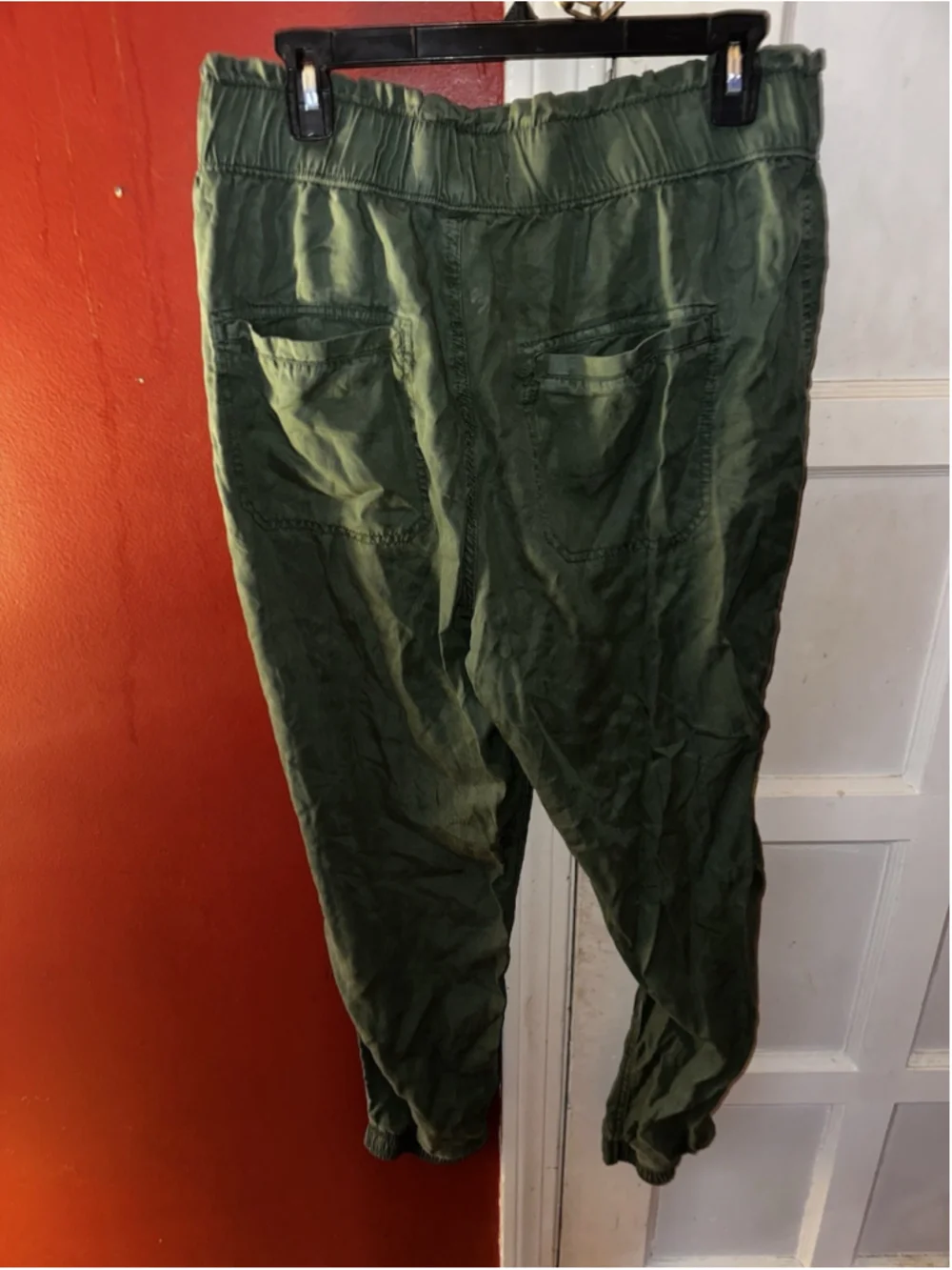 SO Goods For Life High Rise Paperbag Utility Joggers Olive Green Olive Army XL